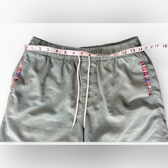 Wowie Athletic Shorts Mens Medium Sage Green Nomad Performance Lined Aztec - Picture 5 of 5